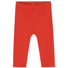Younger Girls Ivory & Orange Leggings Set, 1, hi-res