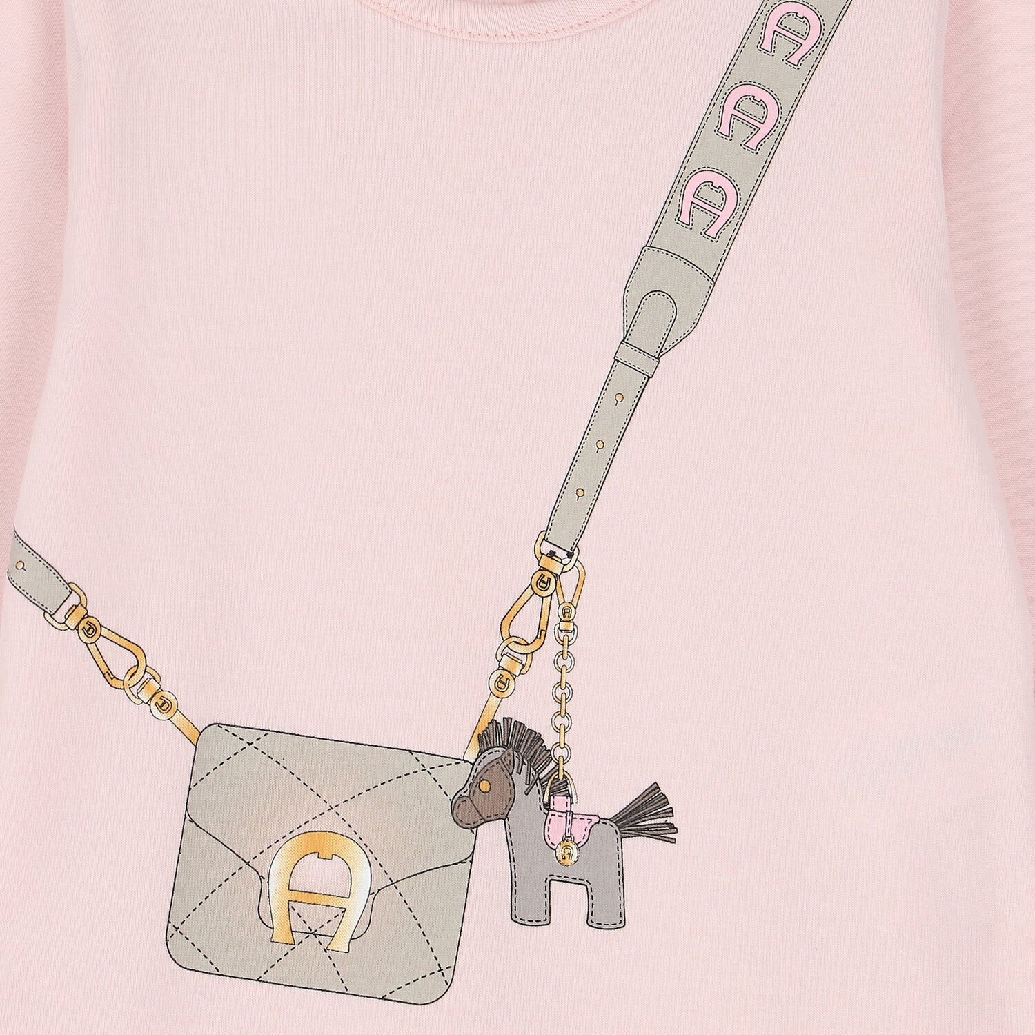 Baby Girls Pink Logo Bag Babygrow, 1, hi-res