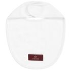 White & Gold Logo Baby Bib, 1, hi-res