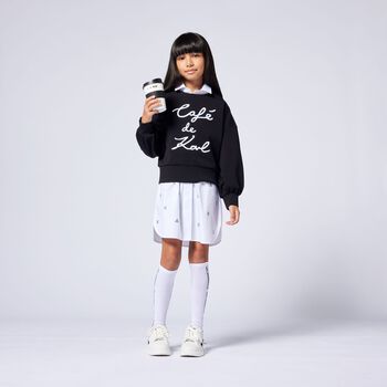 Girls White Logo Socks