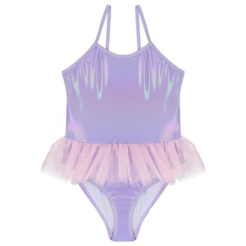Girls Purple & Pink Swimsuit