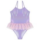 Girls Purple & Pink Swimsuit, 1, hi-res