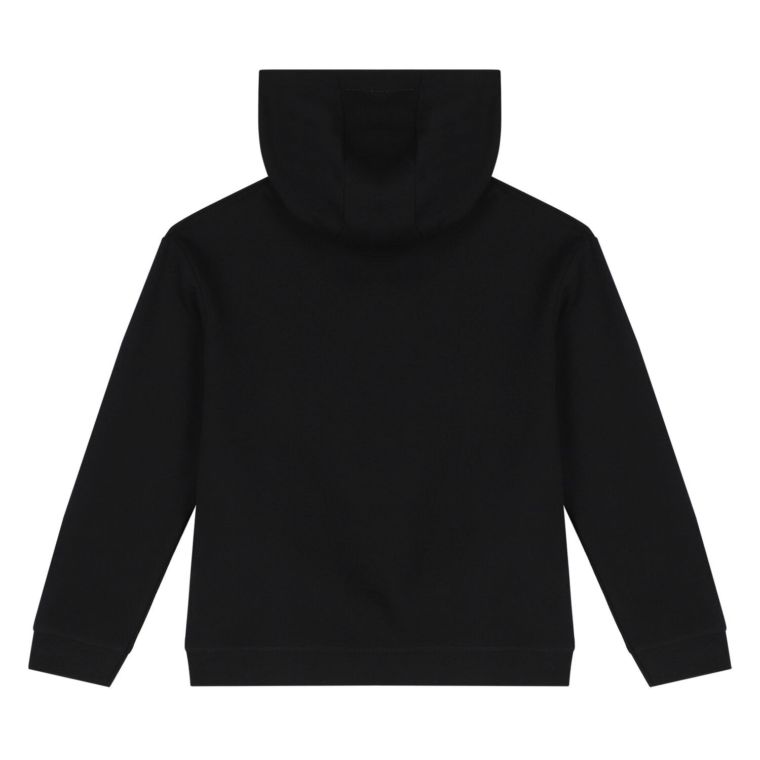 Boys Black Logo Hooded Top, 1, hi-res