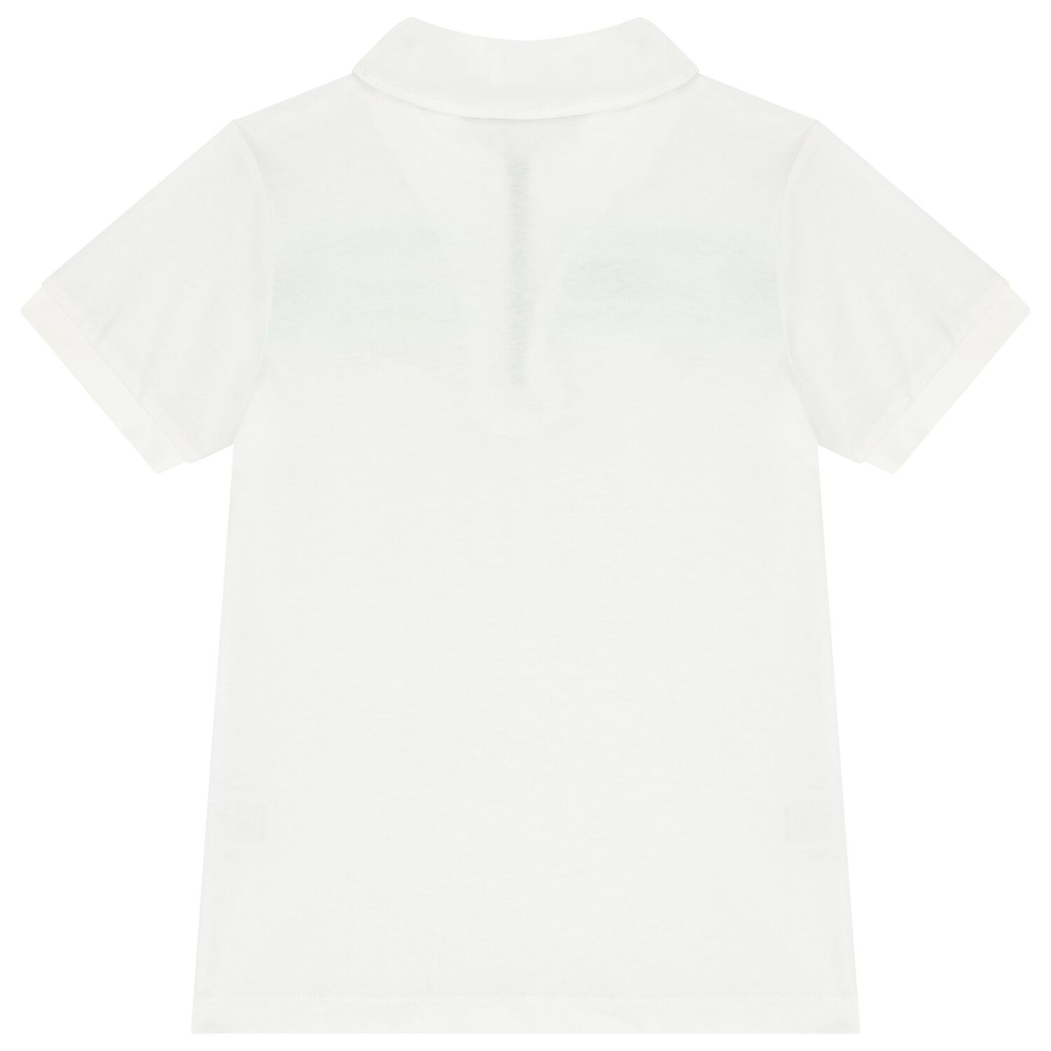 Boys White Logo Polo Shirt, 1, hi-res