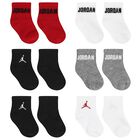Red, Black & White Jordan Logo Baby Socks ( 6-Pack ), 1, hi-res