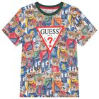 Boys Multi-Coloured Teddy Bear Logo T-Shirt, 2, hi-res