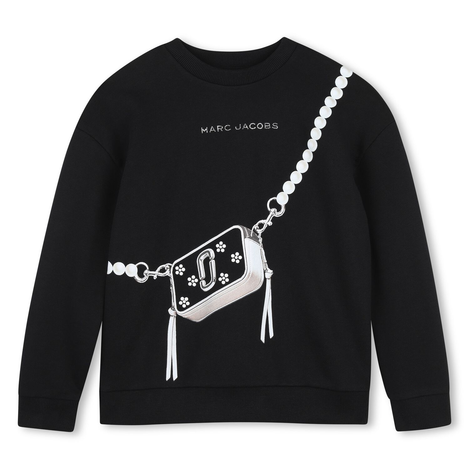 Girls Black Bag Sweatshirt, 1, hi-res