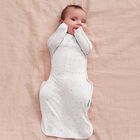 White & Grey Logo Baby Swaddle Up, 1, hi-res