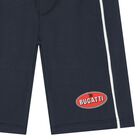 Younger Boys Navy Blue Logo Shorts, 1, hi-res