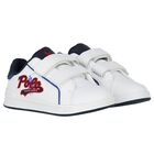 Boys White Logo Trainers, 1, hi-res