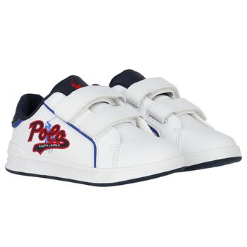 Boys White Logo Trainers
