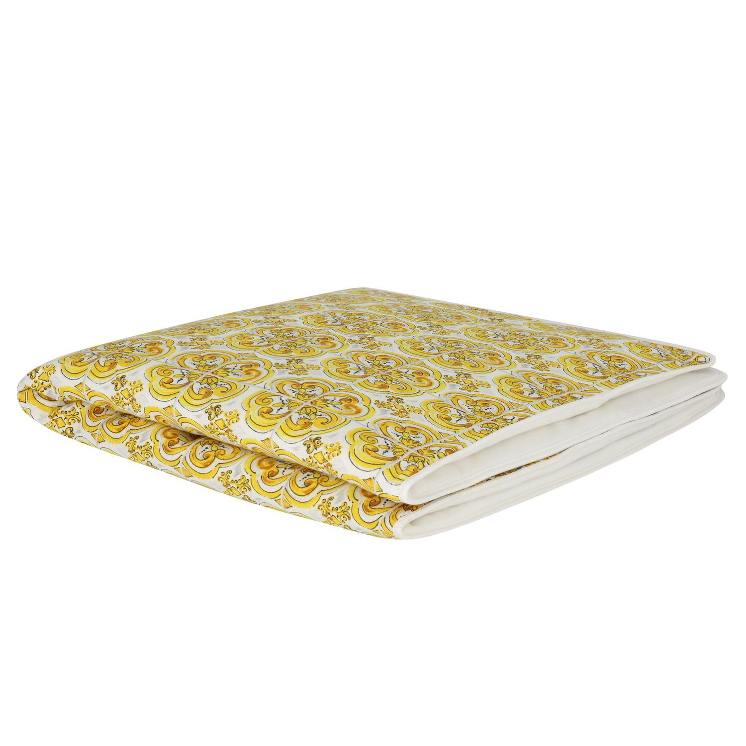 White & Yellow Majolica Baby Blanket, 1, hi-res