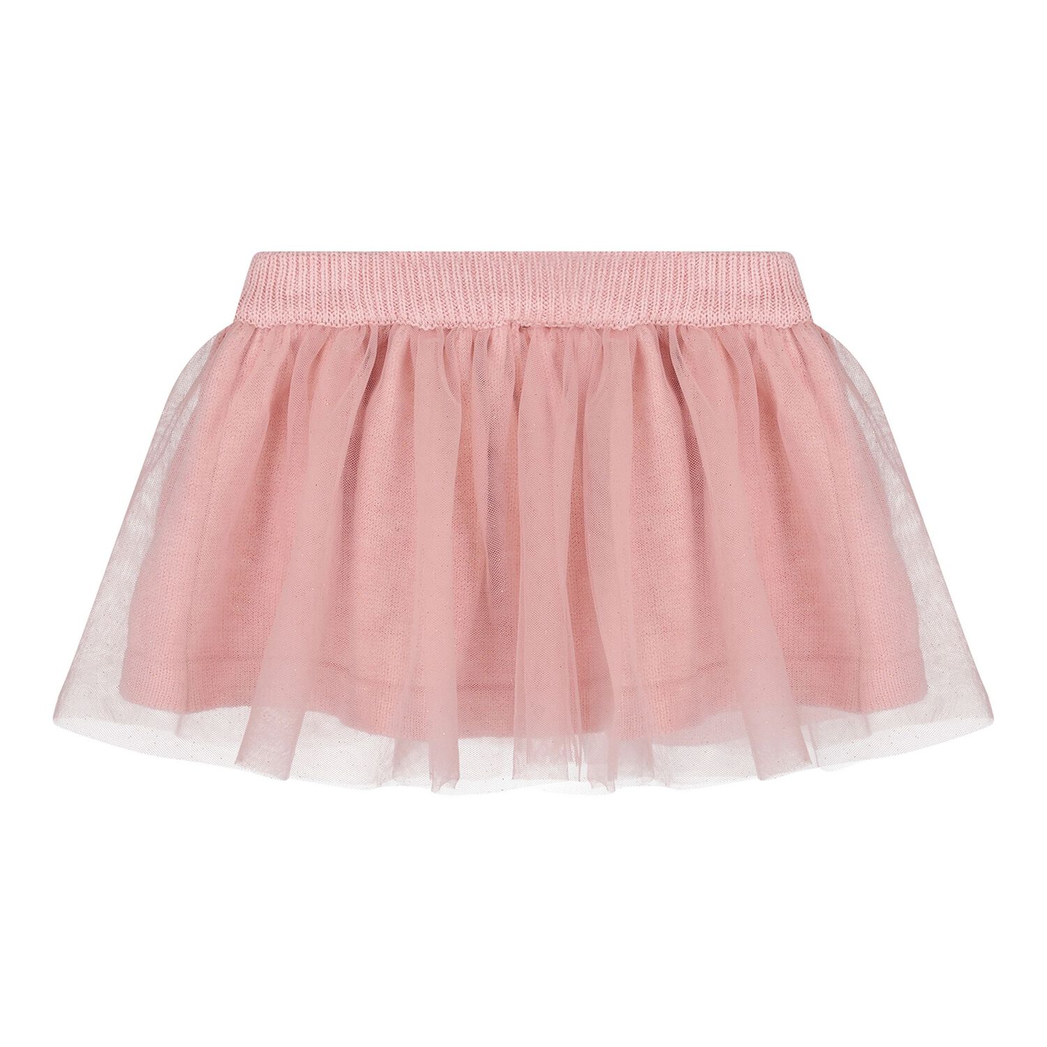 Baby Girls Pink & Ivory Tulle Skirt Set, 1, hi-res