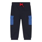 Baby Boys Navy Blue & White Teddy Bear Logo Tracksuit, 1, hi-res