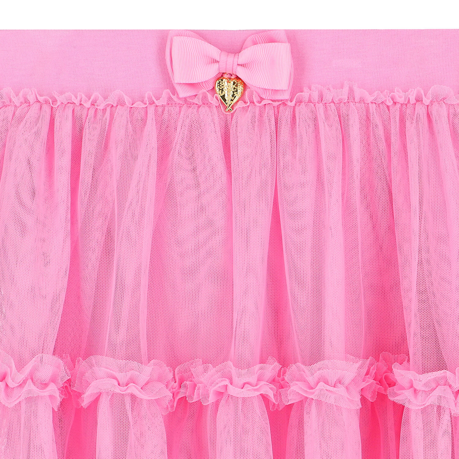Girls Pink Tulle Midi Skirt, 1, hi-res