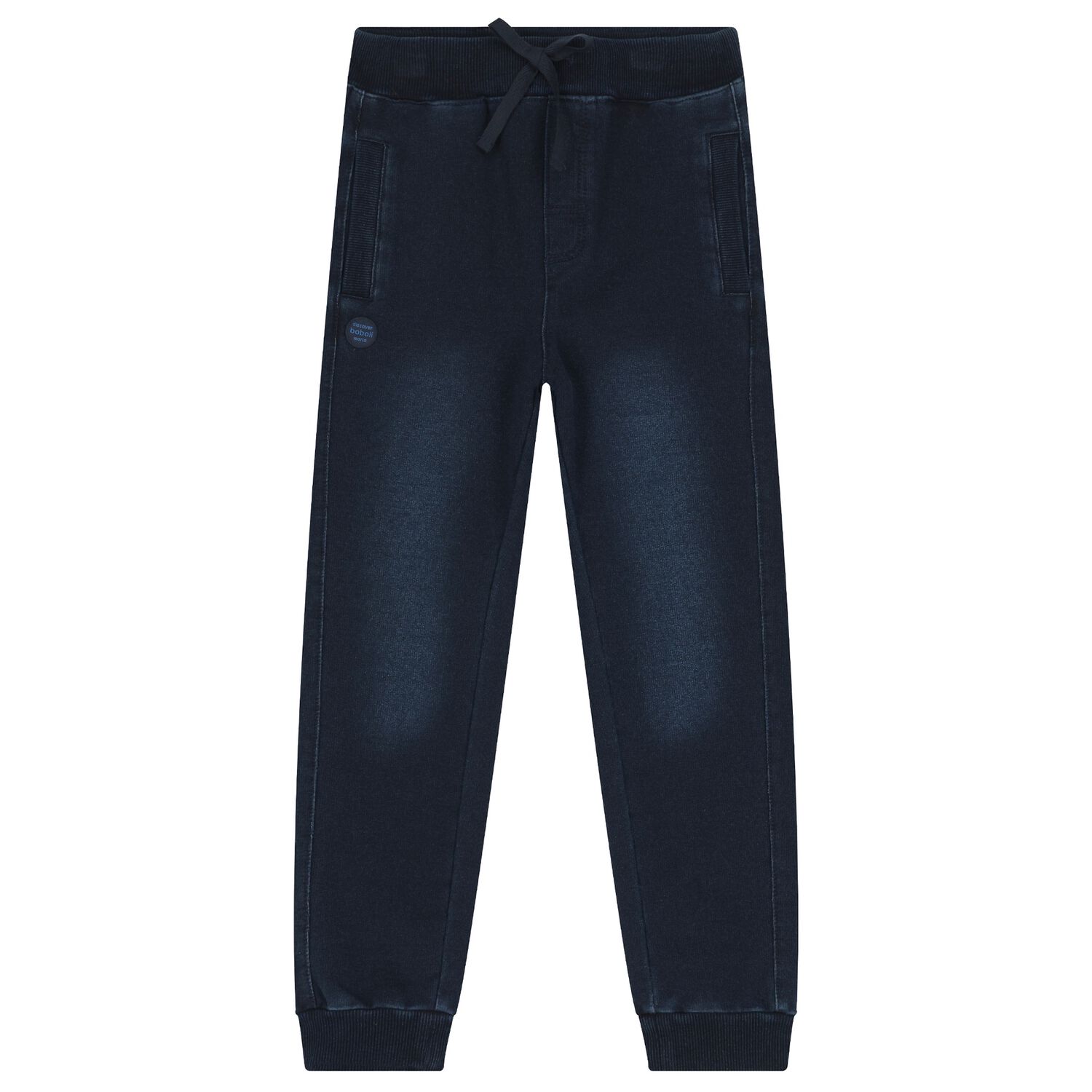 Boys Denim Blue Joggers, 1, hi-res