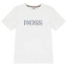 Boys White Logo T-Shirt, 4, hi-res