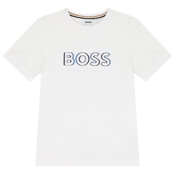 Boys White Logo T-Shirt