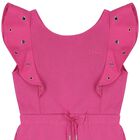 Girls Pink Logo Playsuit, 2, hi-res