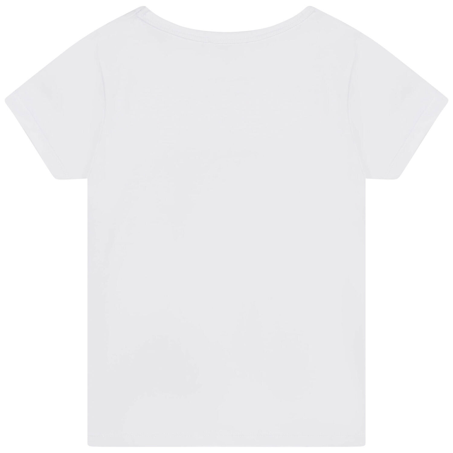 Girls White Sequin Logo T-Shirt, 1, hi-res