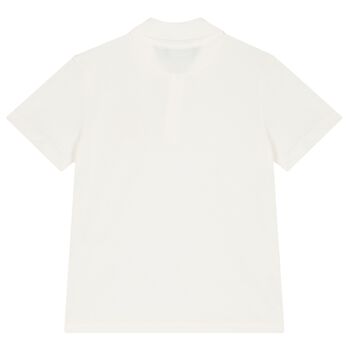 Boys Ivory Medusa Polo Shirt