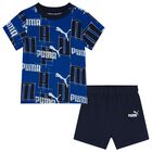 Younger Boys Blue Logo Shorts Set, 2, hi-res