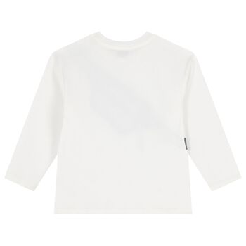 Boys White Belt Bag Long Sleeve Top