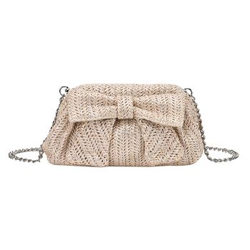 Girls Beige Bow Handbag