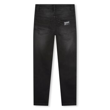 Boys Black Logo Jeans