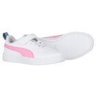 Girls White & Pink Rickie Velcro Trainers, 2, hi-res