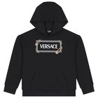 Black Logo Hooded Top, 1, hi-res