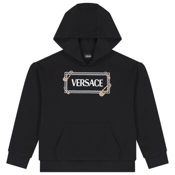 Black Logo Hooded Top