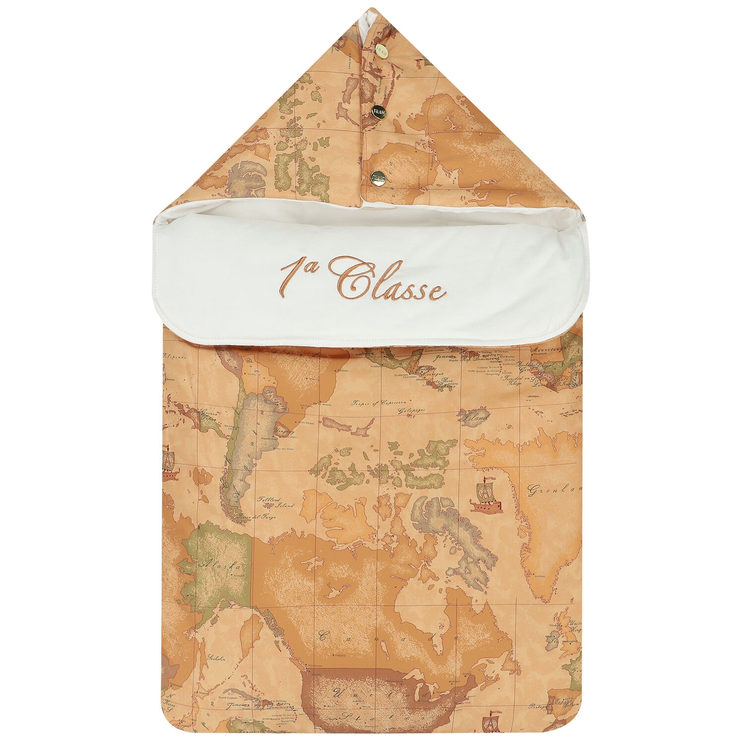 Beige & Ivory Geo Map Baby Nest, 3, hi-res