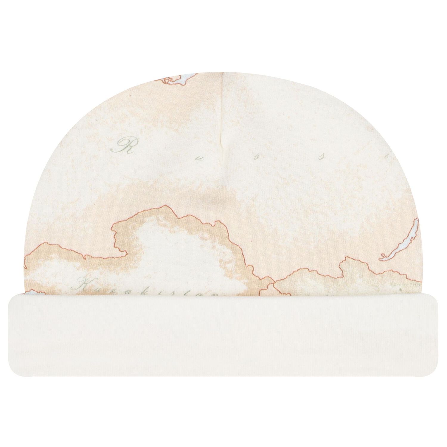 Baby Boys Ivory, Blue & Beige Geo Map Babygrow Set, 2, hi-res