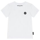Boys White Logo T-Shirt, 1, hi-res