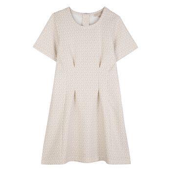 Girls Beige Logo Dress