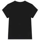 Girls Black Logo T-Shirt, 1, hi-res