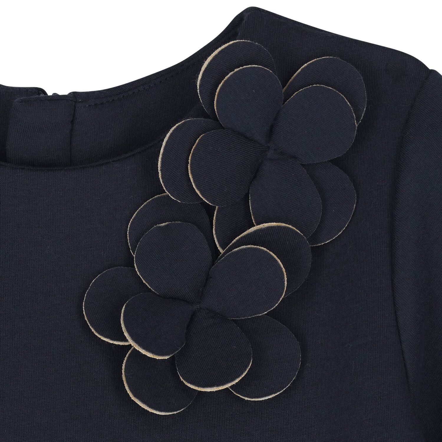 Girls Navy Blue Floral Dress, 3, hi-res