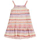 Girls Multi-Coloured Zigzag Dress, 1, hi-res