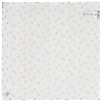 Baby Boys Ivory & Blue Teddy Bear Blanket