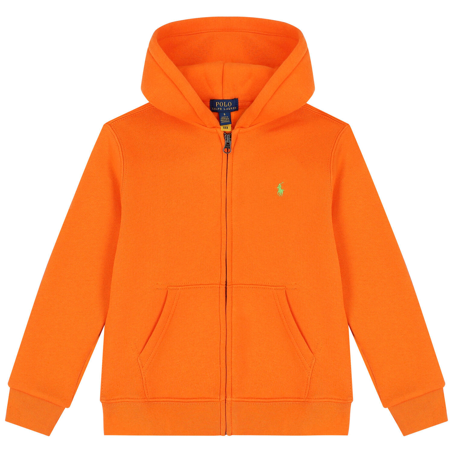 Boys Orange Logo Zip Up Top, 1, hi-res image number null