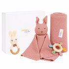Pink Baby Blanket & Bunny Comforter Gift Set, 1, hi-res