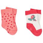 Baby Girls Red, White & Pink Socks ( 2 Pack ), 1, hi-res