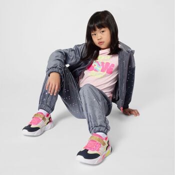 Girls Grey Dot Trousers