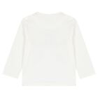 Younger Boys Ivory Long Sleeve Top, 1, hi-res