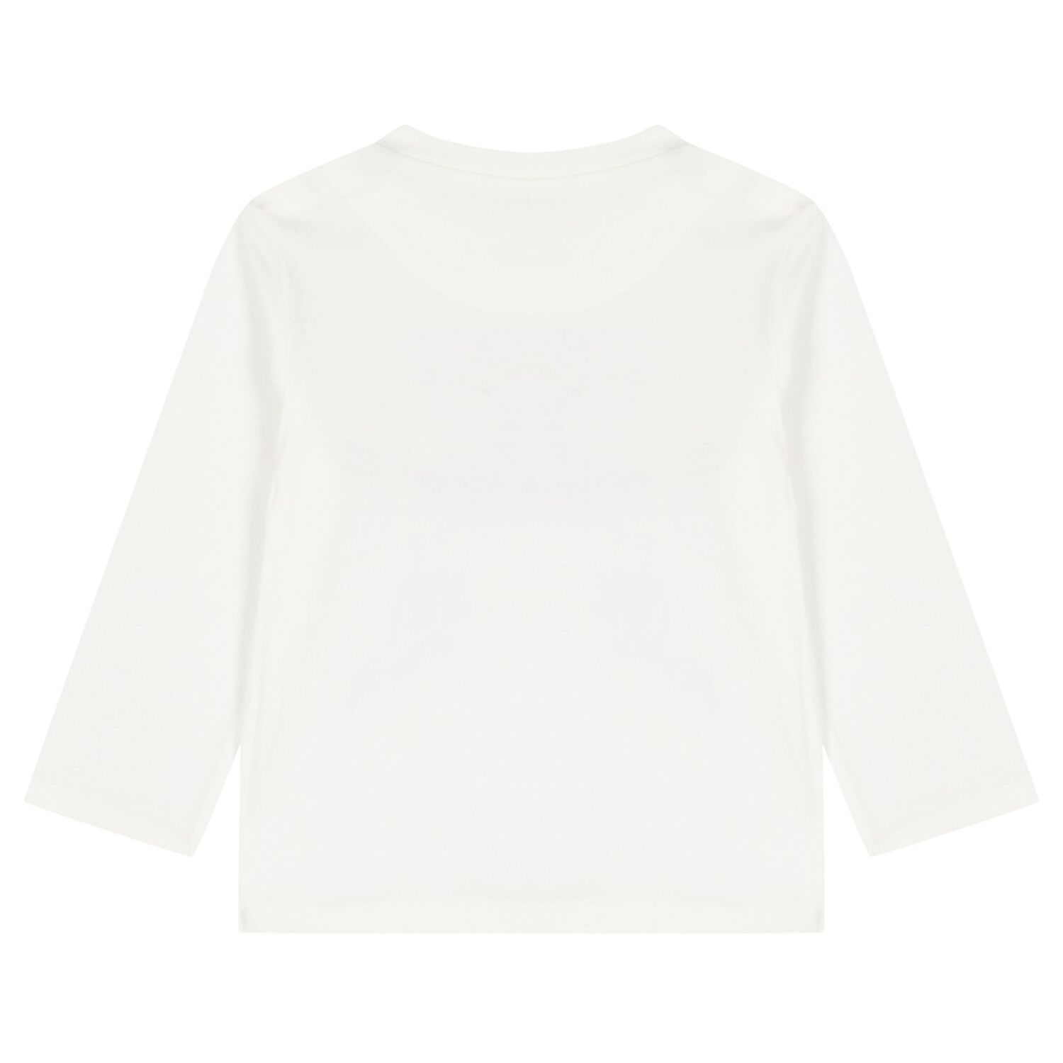 Younger Boys Ivory Long Sleeve Top, 1, hi-res