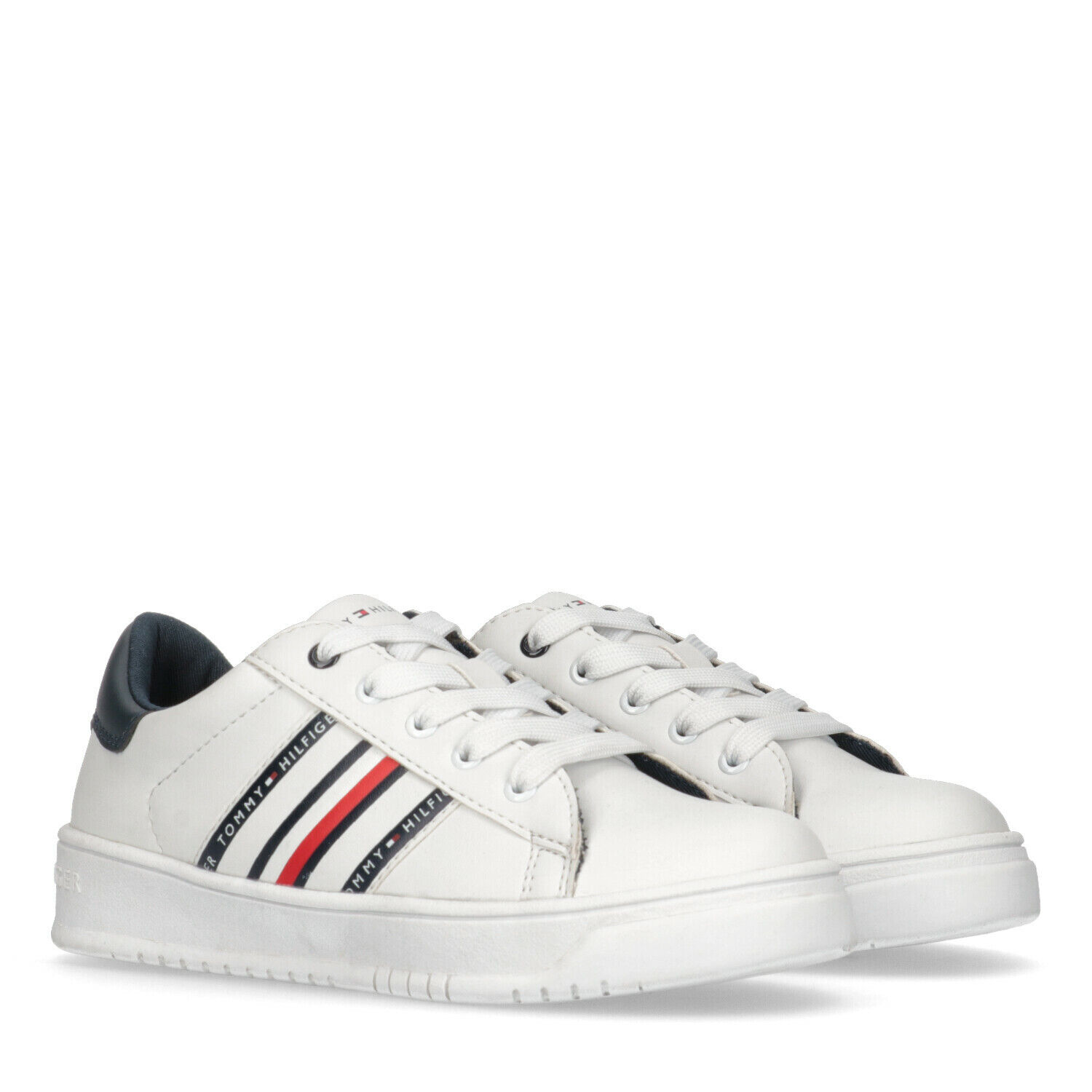 White Logo Trainers, 1, hi-res