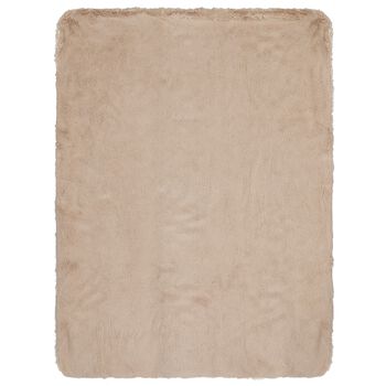 Beige Plush Baby Blanket
