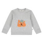 Younger Boys Grey Squirrel Sweatshirt, 1, hi-res