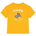 Boys Yellow Fish Logo T-Shirt, 1, hi-res